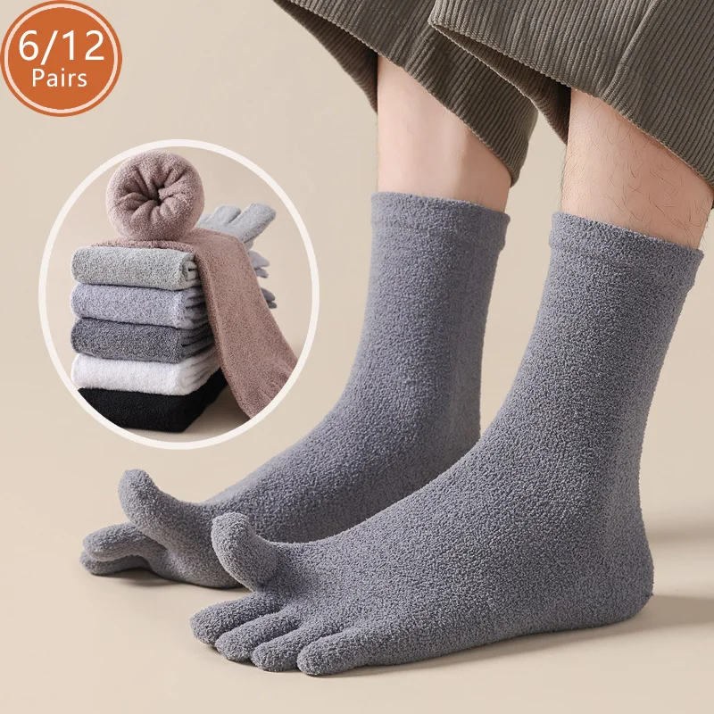 6/12 Pairs Thick Thermal Split - Toe Sock Split ulasan dan harga
