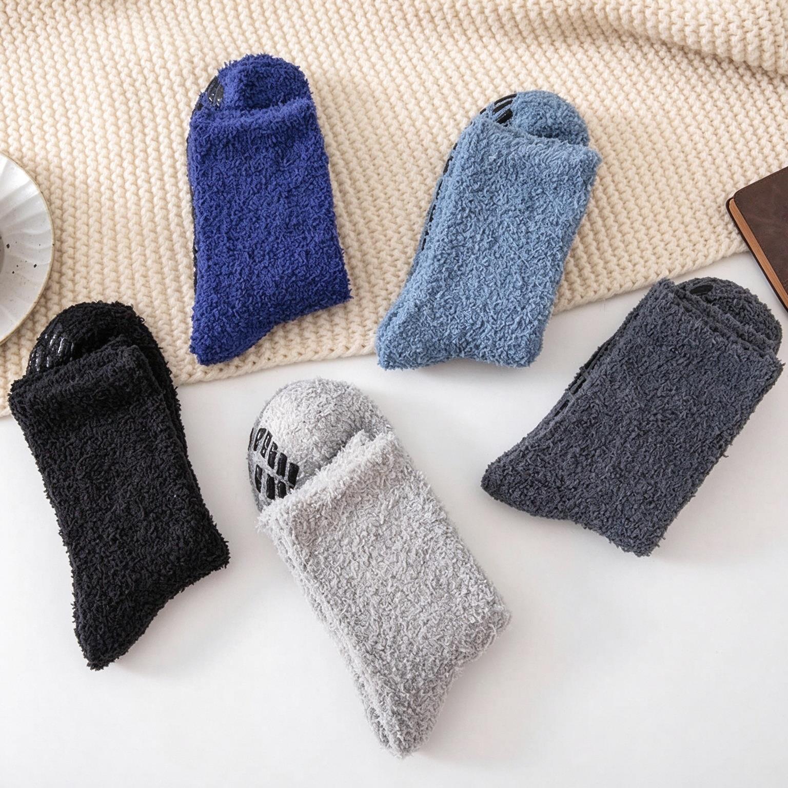 5 Pairs Men's Crew Socks Autum - Thermal Sock Winter ulasan dan harga