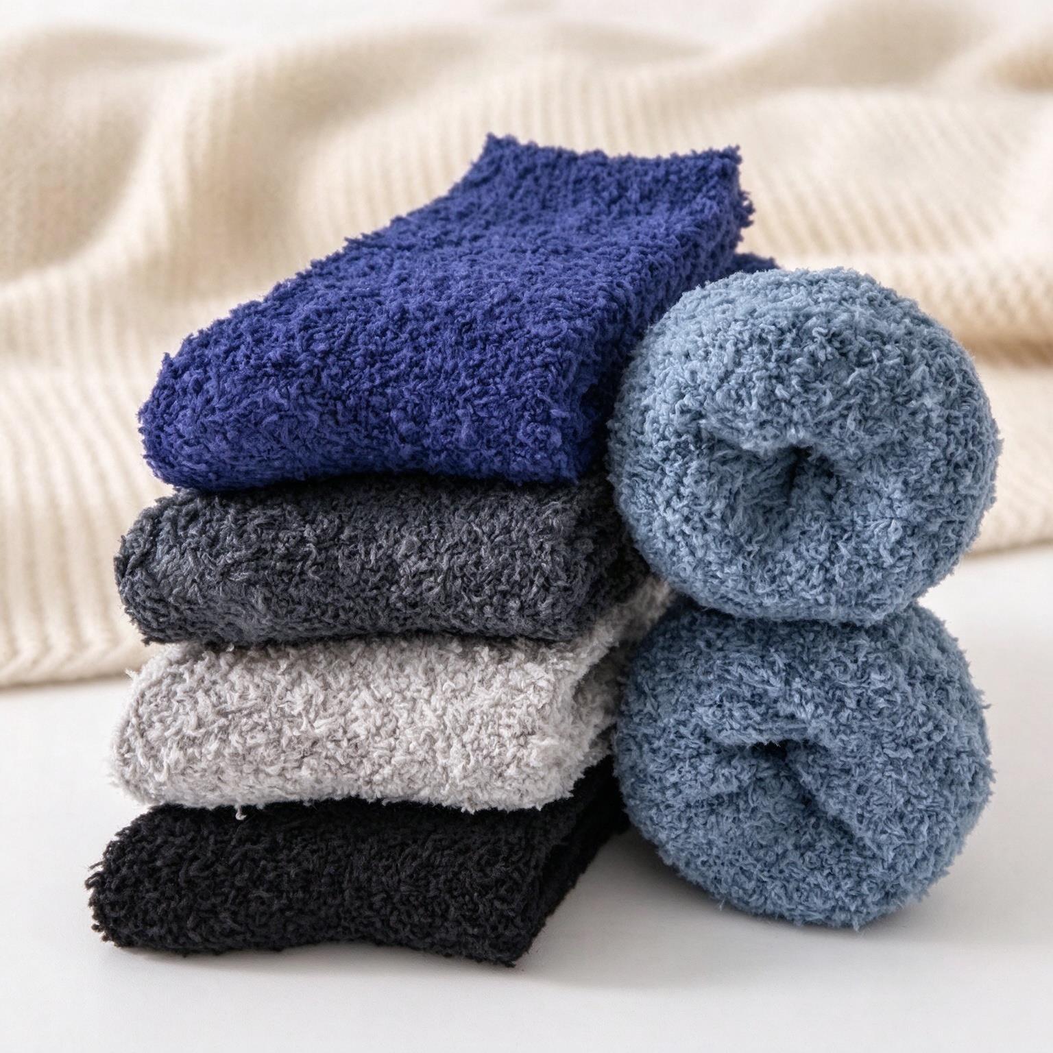 5 Pairs Men's Crew Socks Autum - Thermal Sock Winter ulasan dan harga