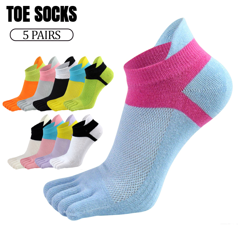 5 Pairs Women Five Toe Socks S - Ankle Sock Low Cut ulasan dan harga