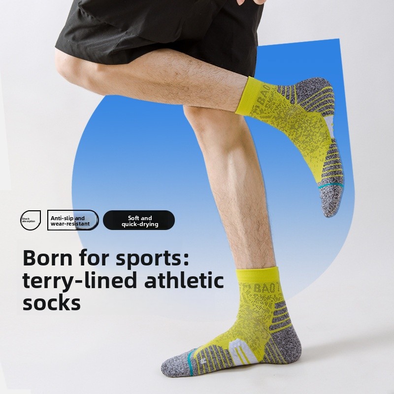 WRELS 1/2/3 Pairs Fitness Sock - Athletic Sock Cushion ulasan dan harga