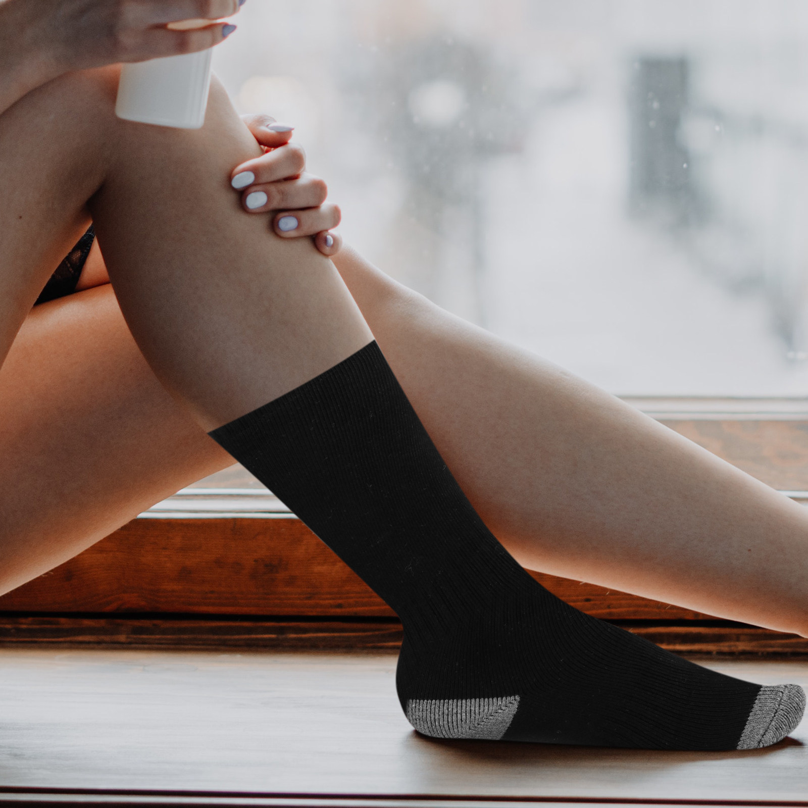 1Set Safe Electric Heated Sock - Thermal Sock Winter ulasan dan harga