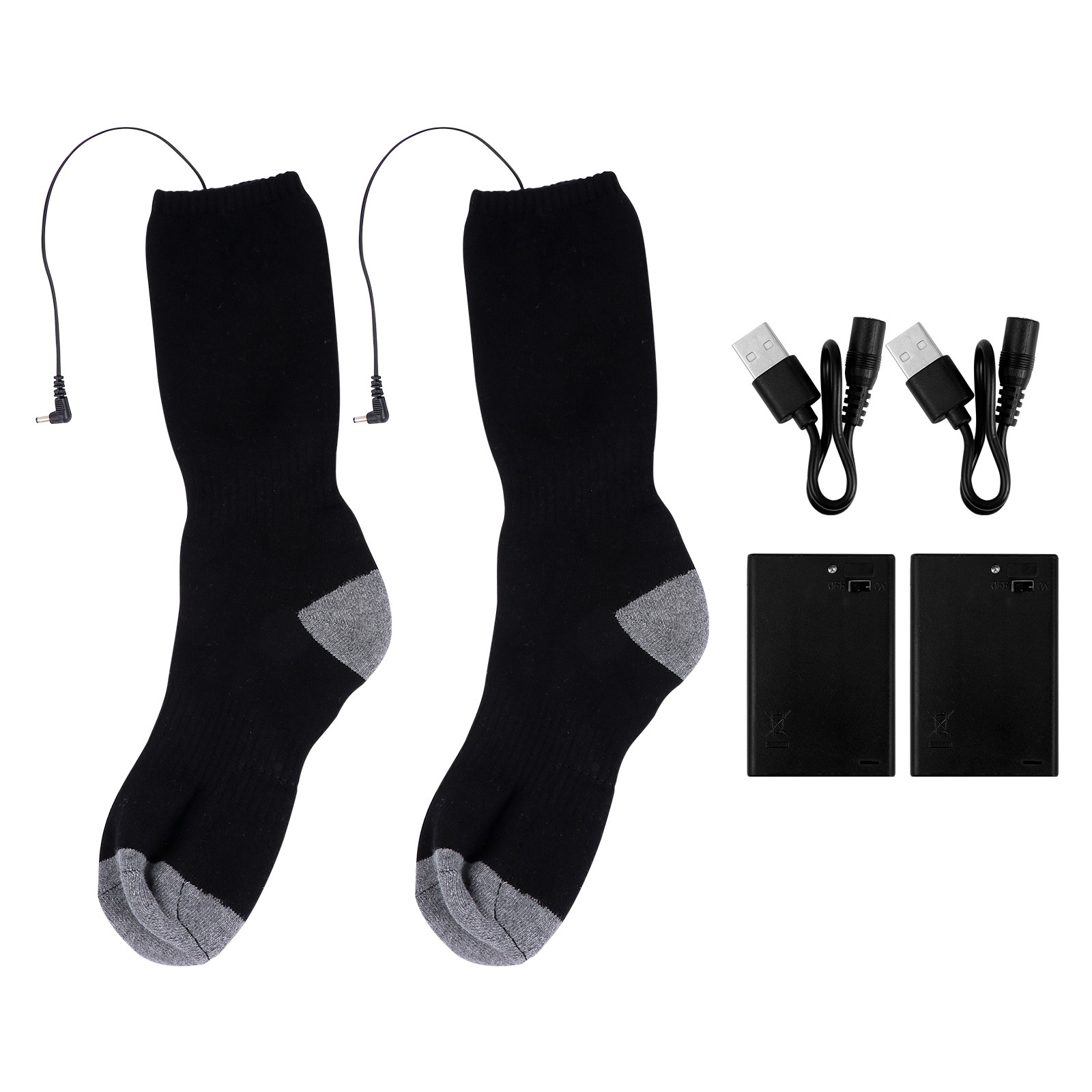 1Set Safe Electric Heated Sock - Thermal Sock Winter ulasan dan harga