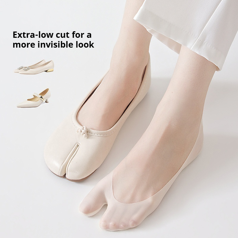 Women's Ice Silk Tabi Split To - Toe Sock Split ulasan dan harga